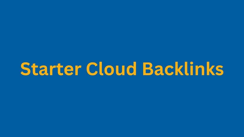 Starter Cloud Backlinks PI